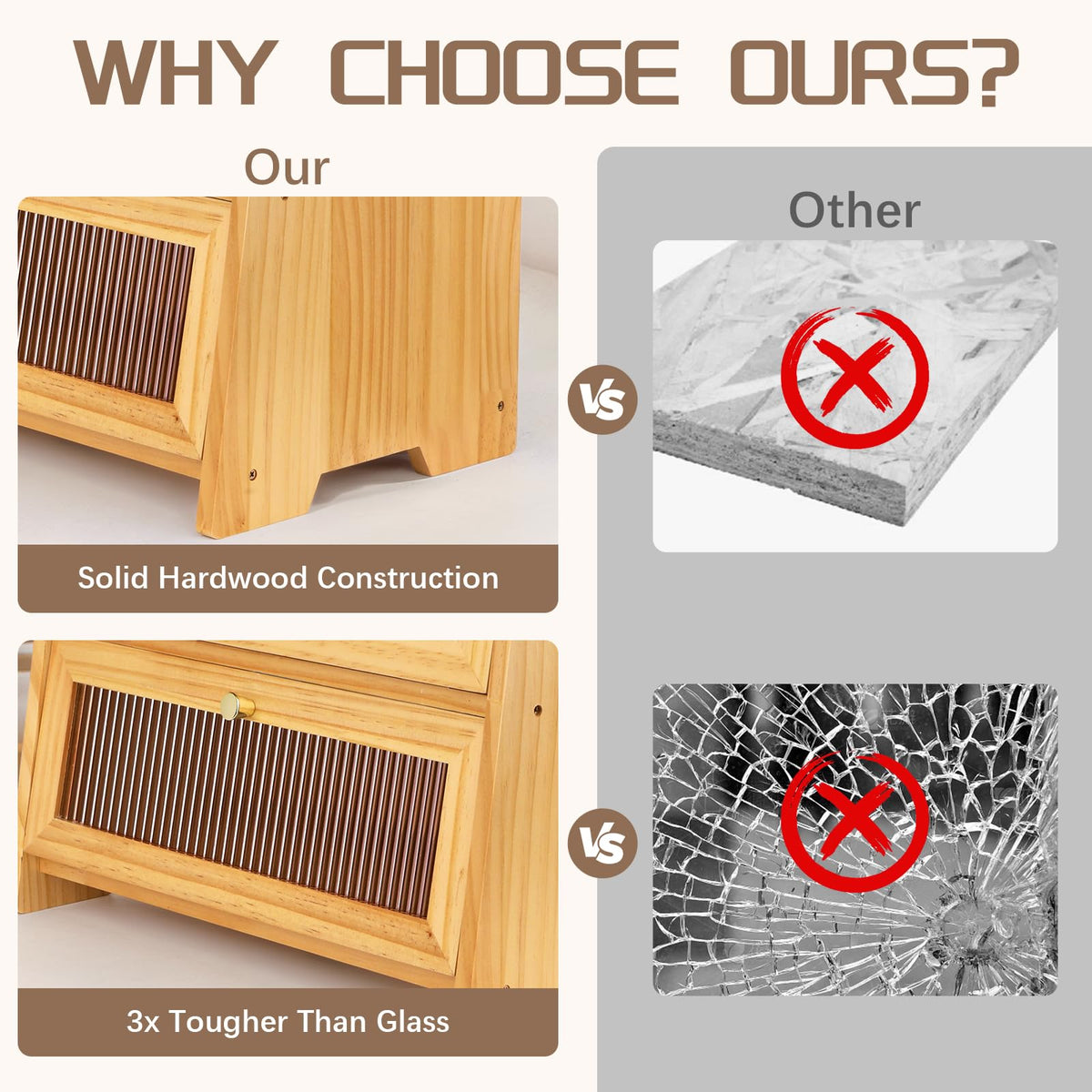 Wooden Bread Box A8374