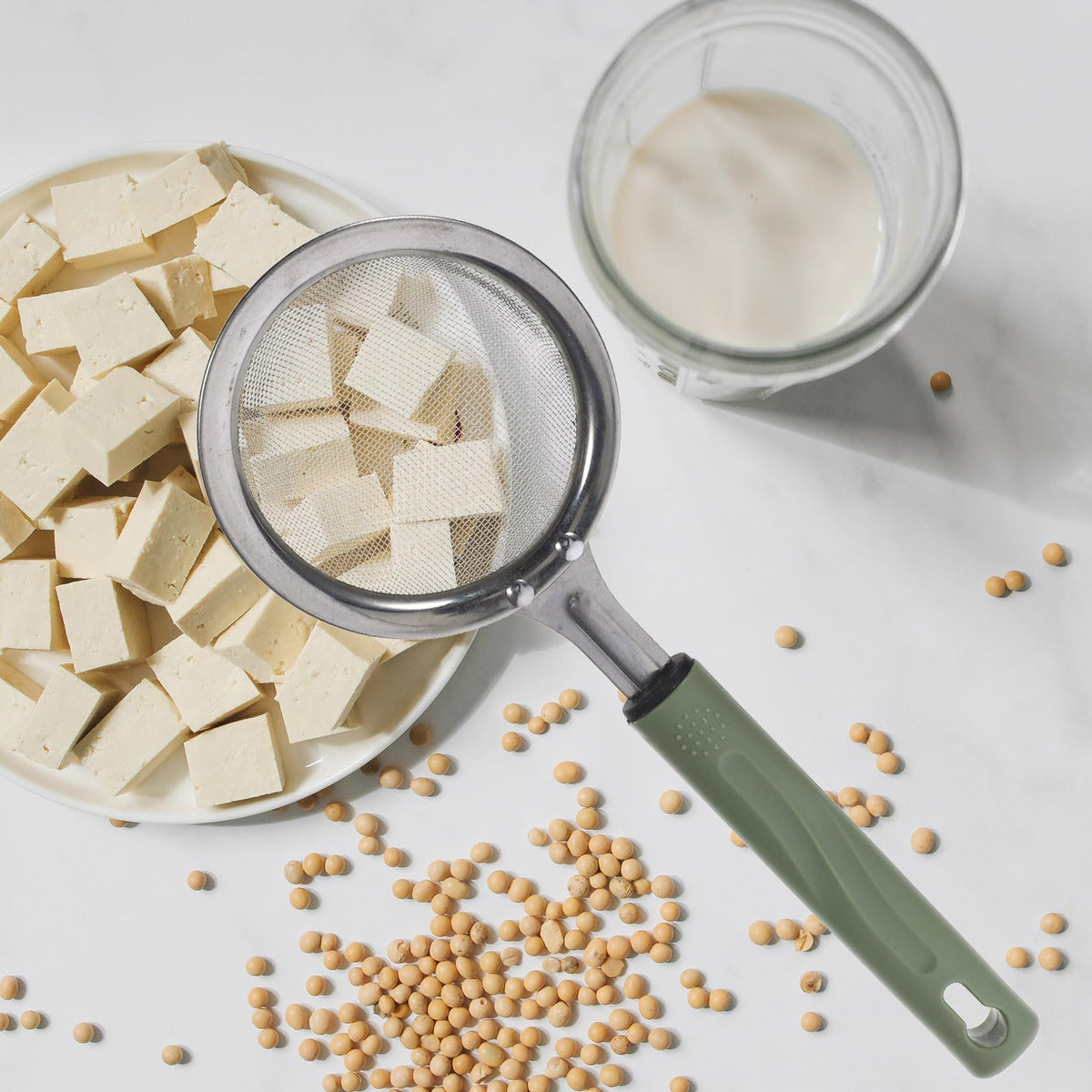 Stainless Steel Food Mesh Strainer with Handle Q42572