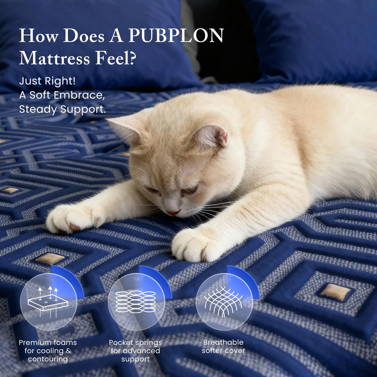 Medium Firm 12 Inch Full Mattress with Gel Memory Foam and Pocket Springs X5728