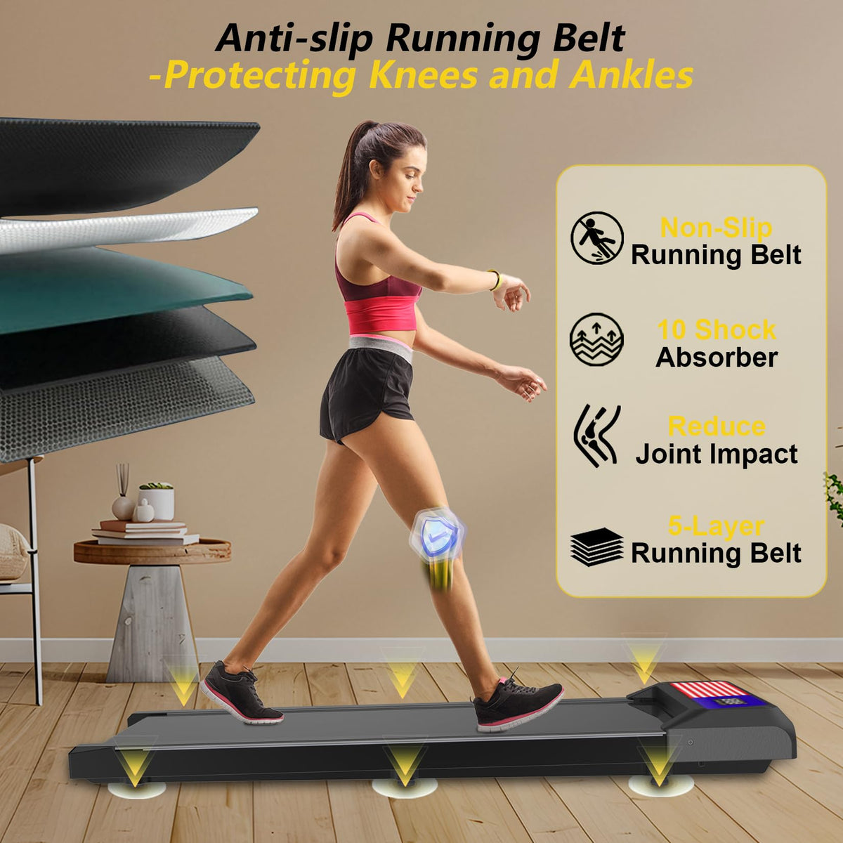 2.5HP Compact Quiet Walking Treadmill E900473