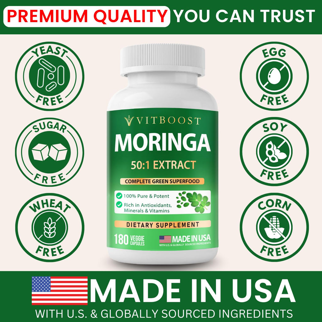 Moringa Oleifera Extract Capsules 400mg P218