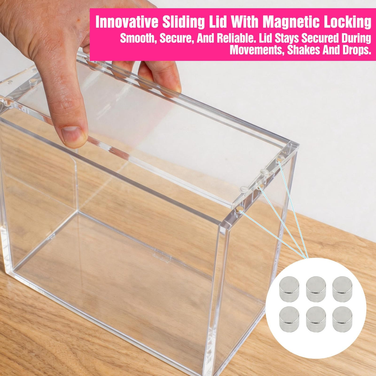 Acrylic Protector Case 8"L x 4"W x 7"H 2pcs W322