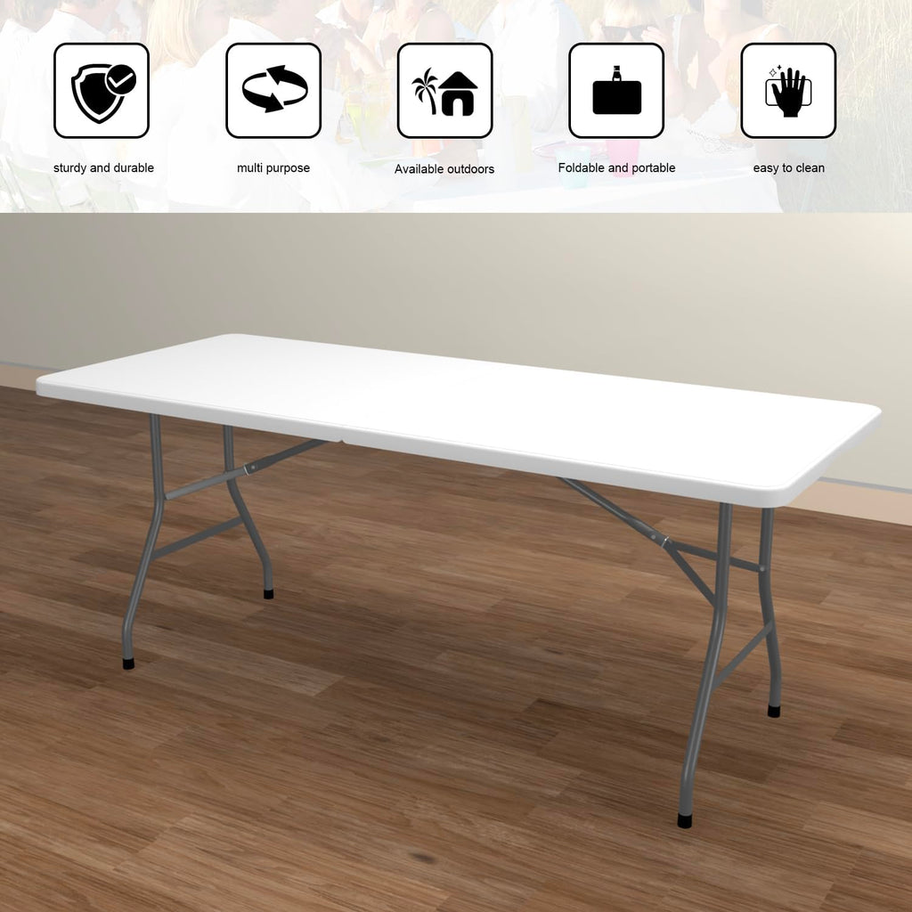 White Folding Table D8256