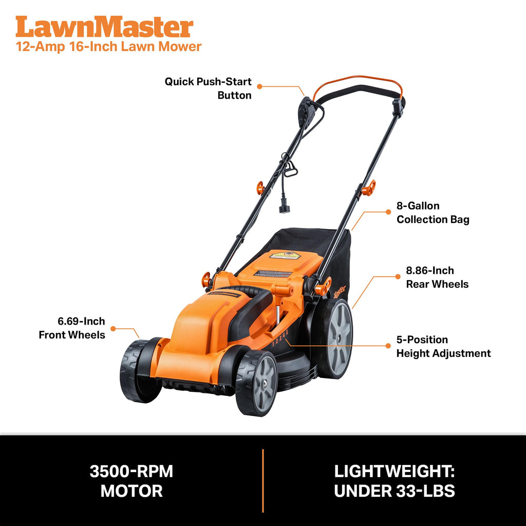 Electric 16-Inch 12AMP Lawn Mower L655708