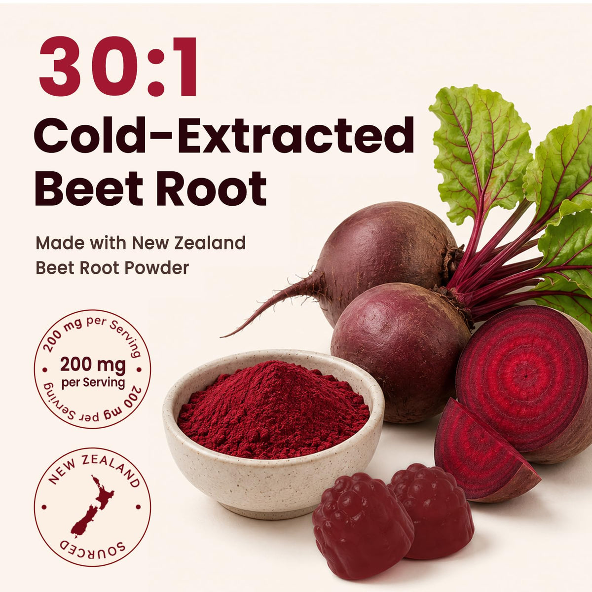 Beet Root Gummies 60 Count Y4275