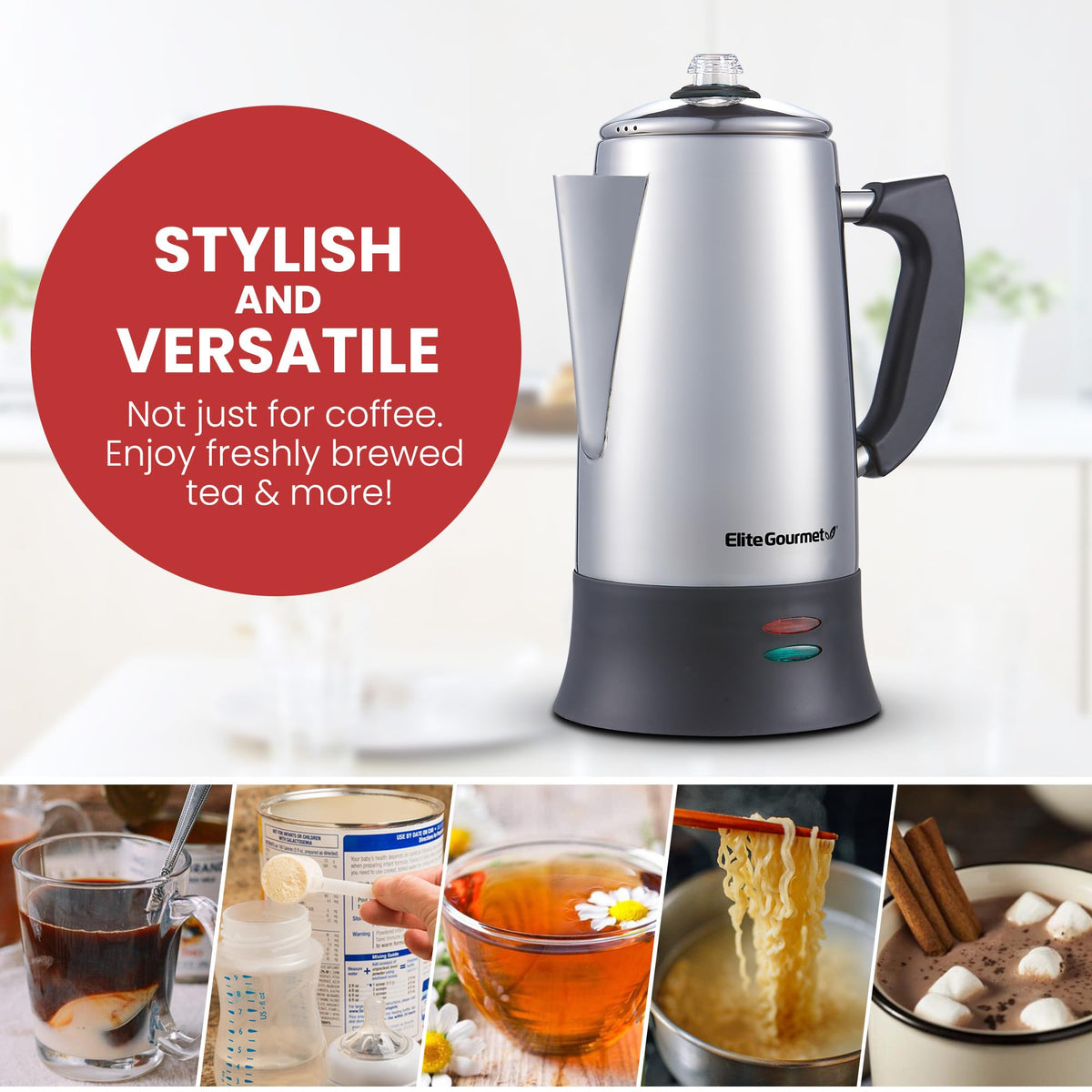 12-Cup Electric Coffee Percolator E7229