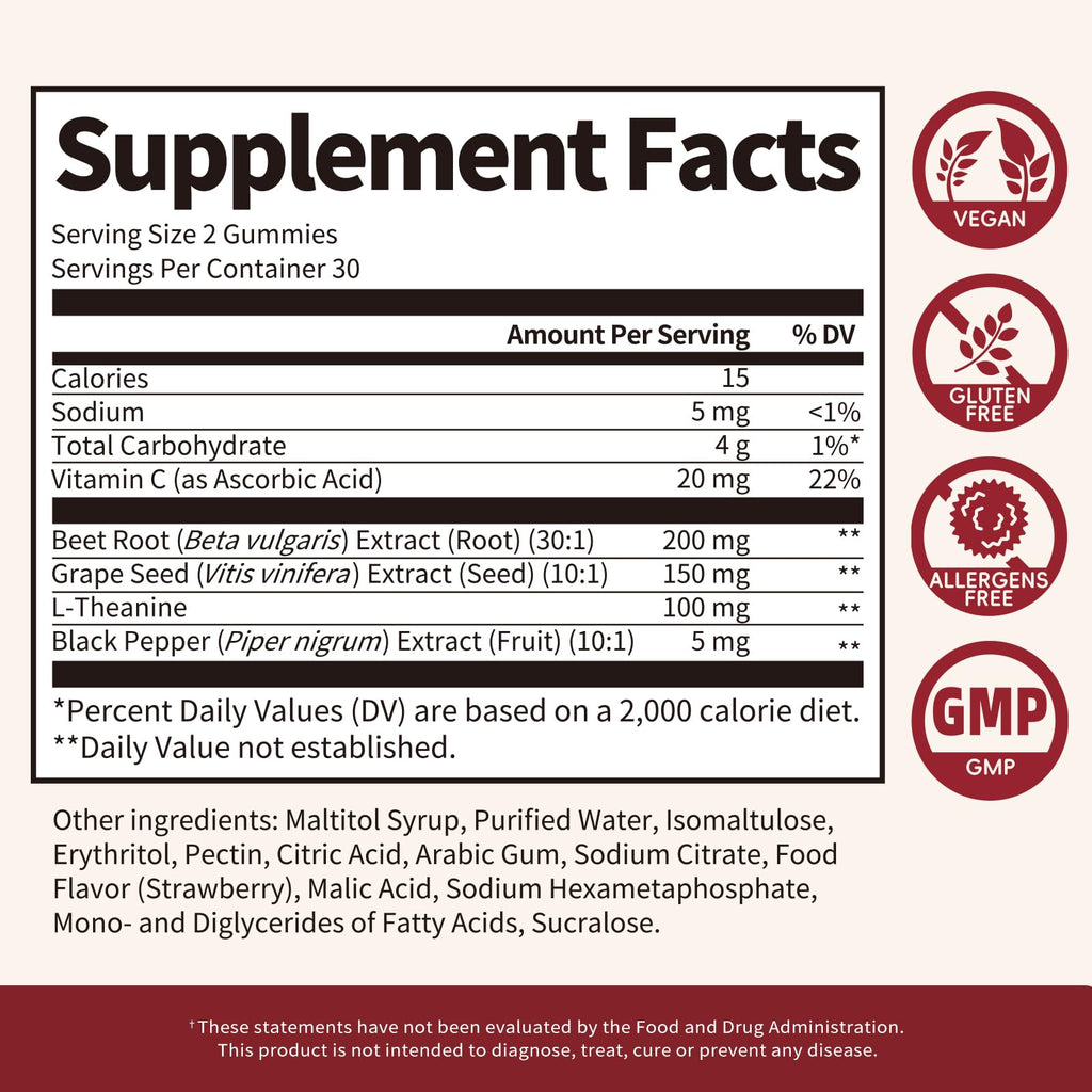 Beet Root Gummies 60 Count Y4275
