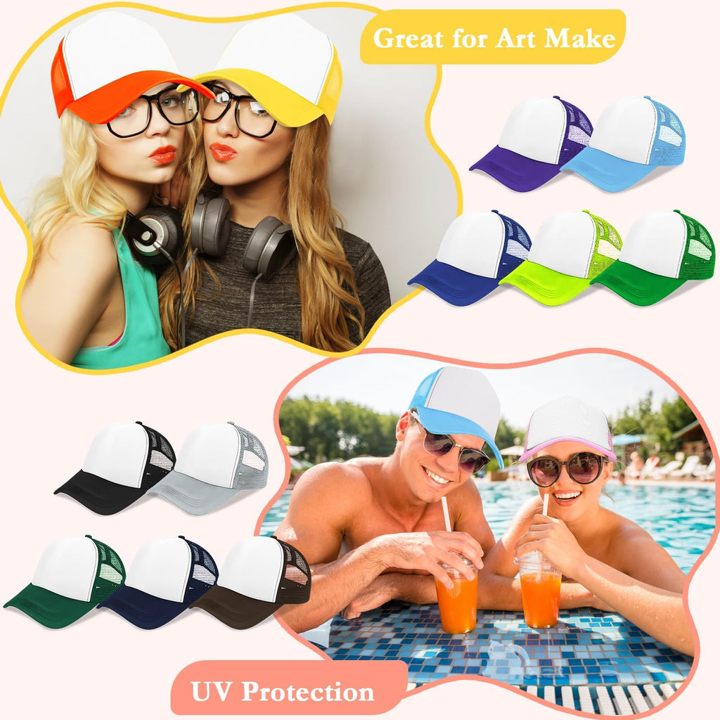 30 Pcs Kids Adjustable Mesh Trucker Hats O312216