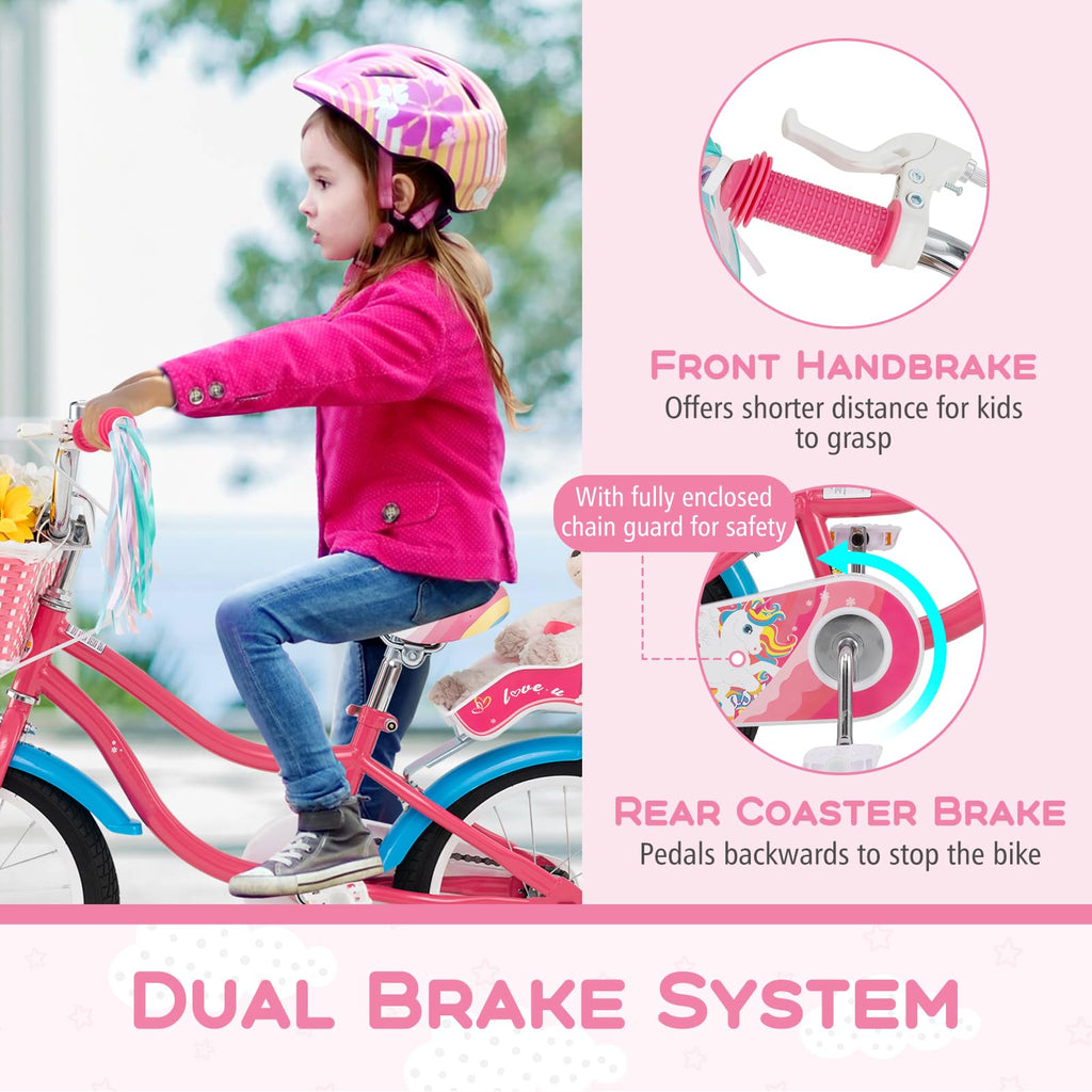 Girls Bike with Streamers & Doll-Seat L477385