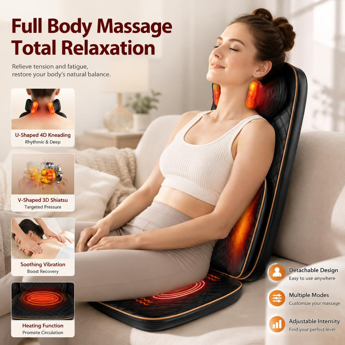 Shiatsu Neck and Back Massager with Heat Q68914