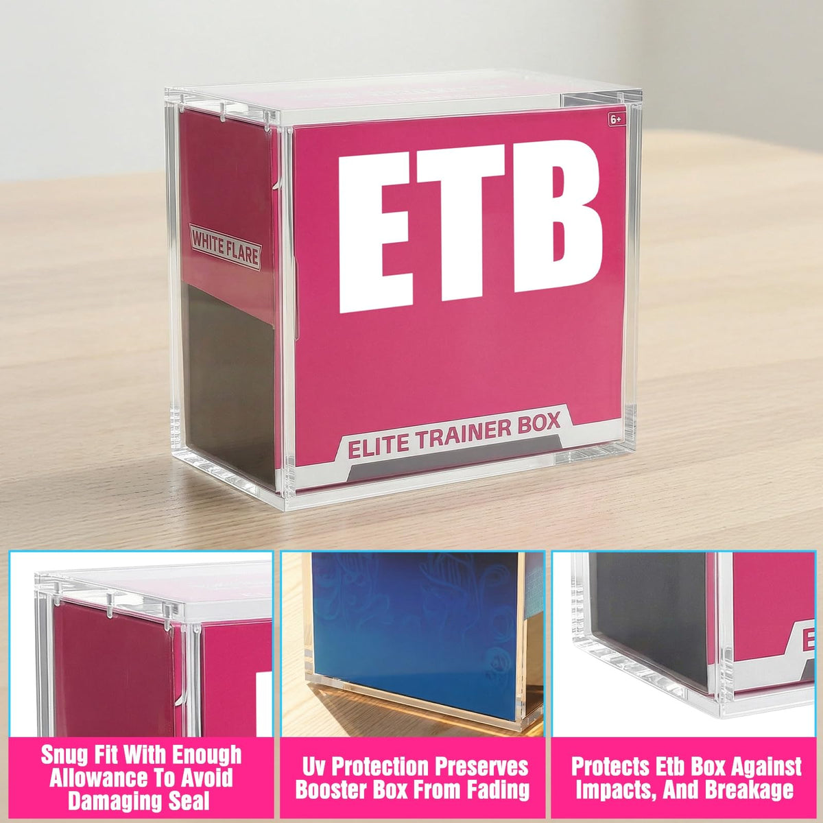 Acrylic Protector Case 8"L x 4"W x 7"H 2pcs W322