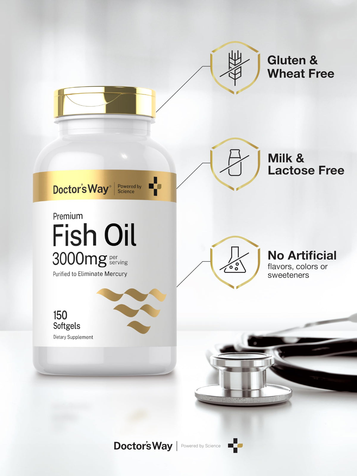Fish Oil 3000mg 150 Softgels Omega-3 EPA DHA K14859
