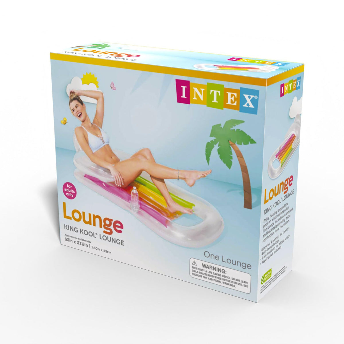 Inflatable Lounge Blue & Pearlescent Silver 2 Pack P889