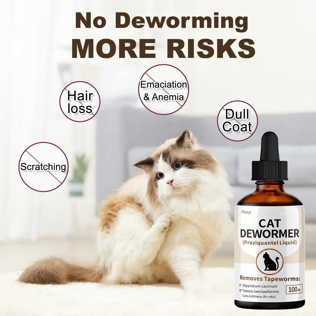 Cat Tapeworm Dewormer Liquid 100 mL L819476
