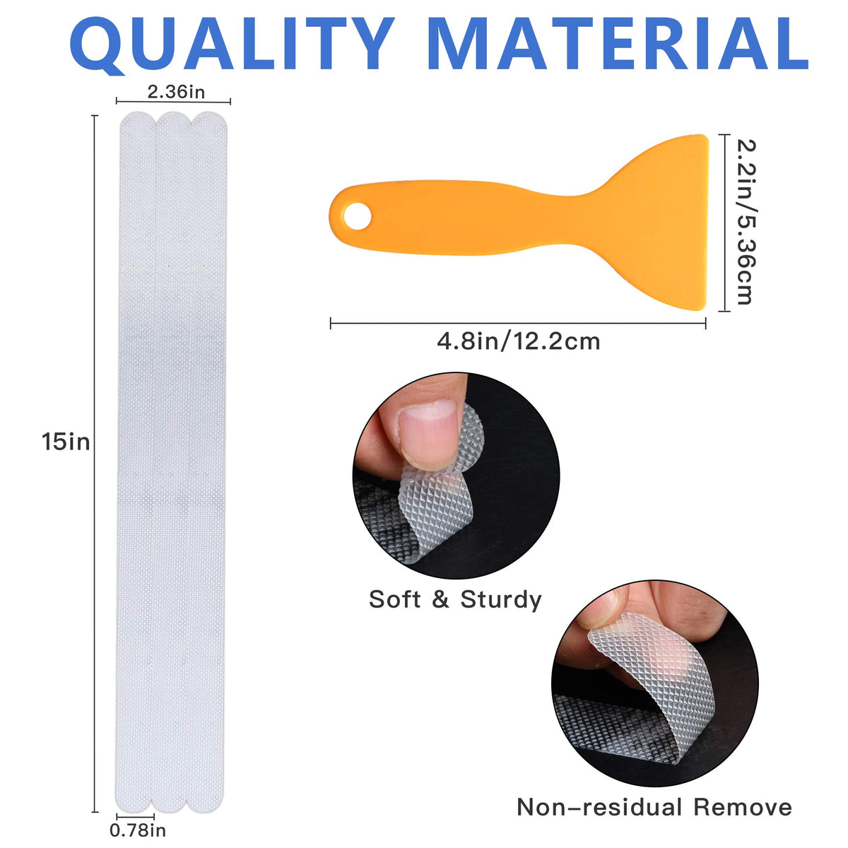 24 PCS Non Slip Adhesive Bathtub Stickers A7751