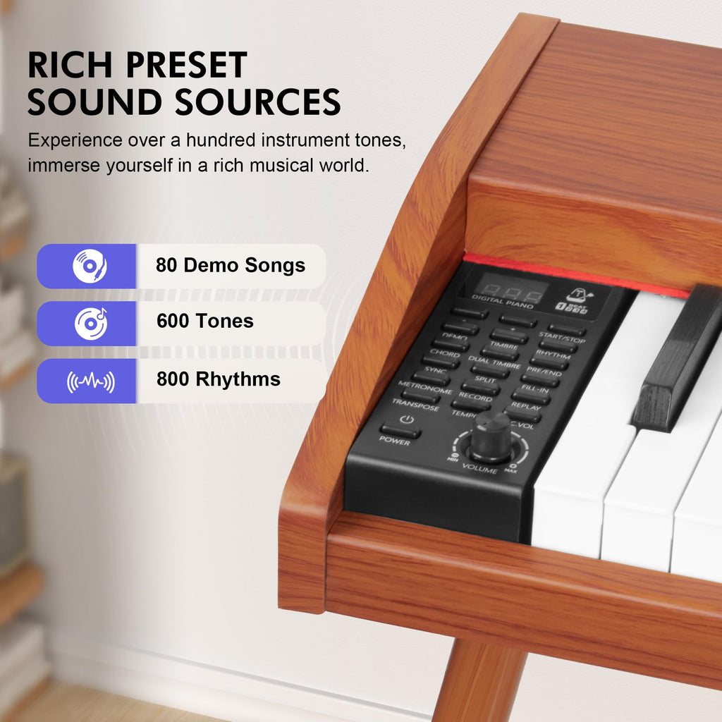 88 Key Semi-Weighted Digital Piano Keyboard T7204