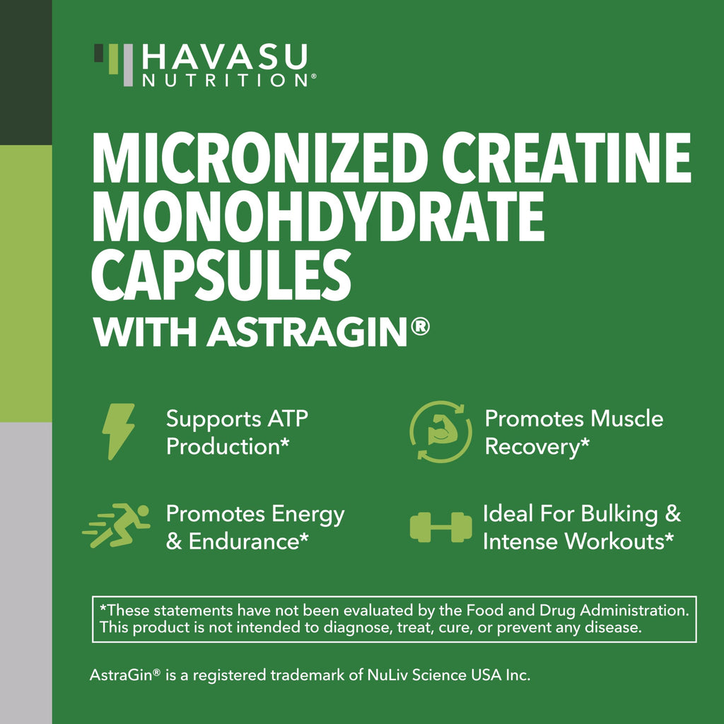 Creatine Monohydrate Capsules 3g Per Serving D24273