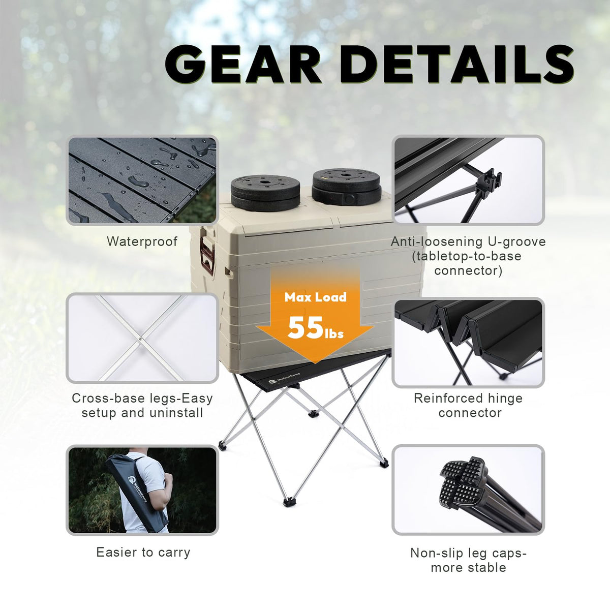 Ultralight Aluminum Folding Camping Side Table P6244
