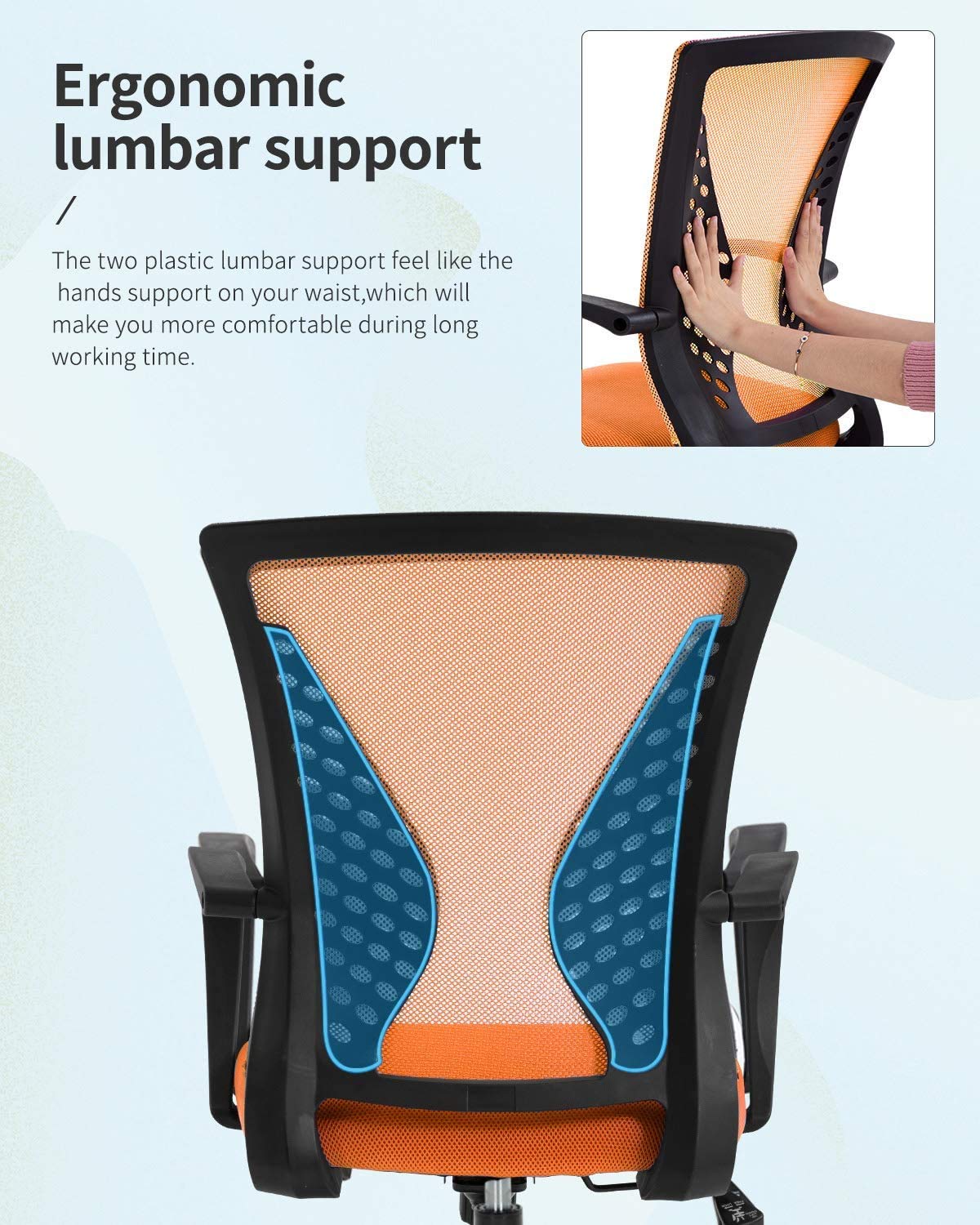 Orange Mesh Office Chair A350