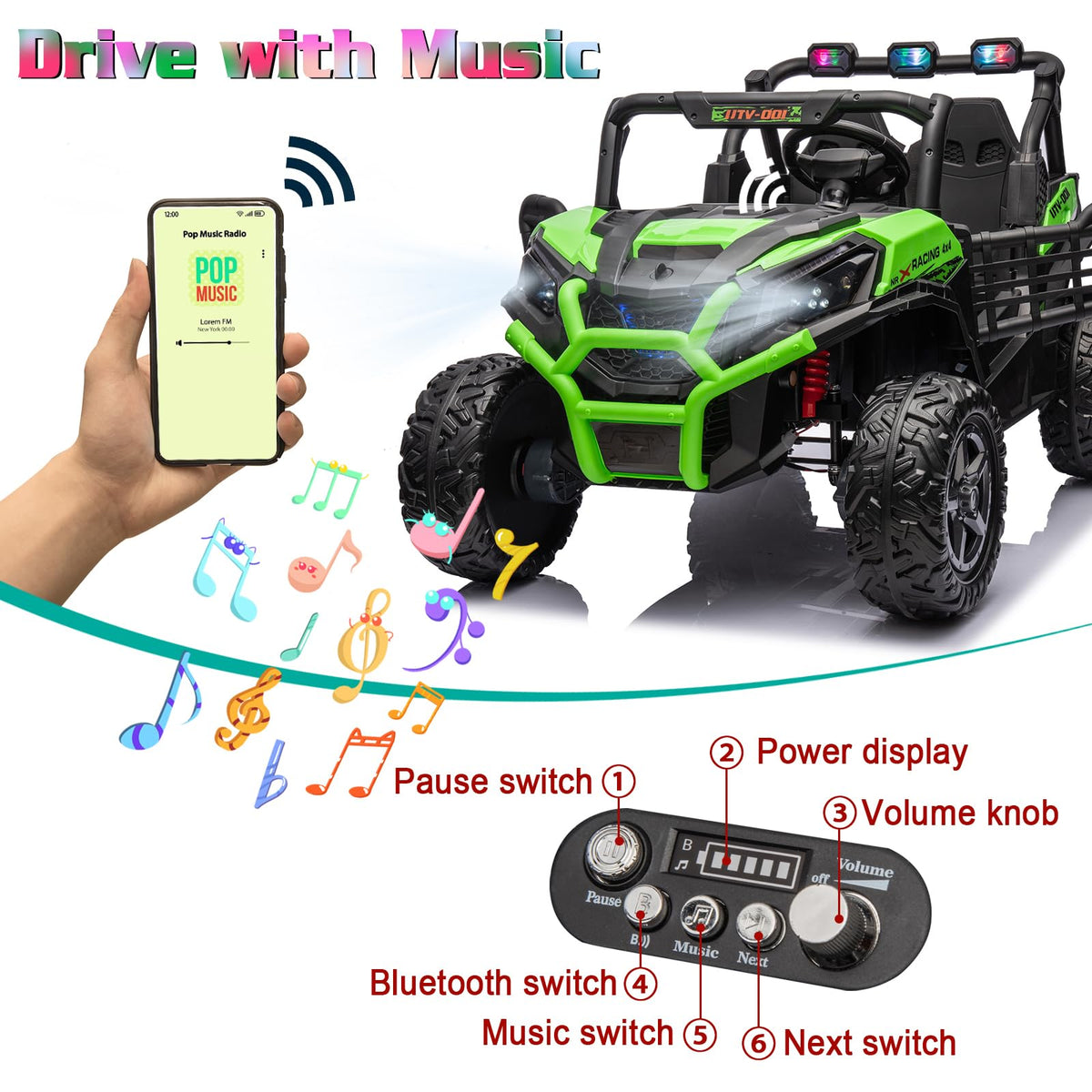 24V 4X4 2-Seater Ride On UTV J89765