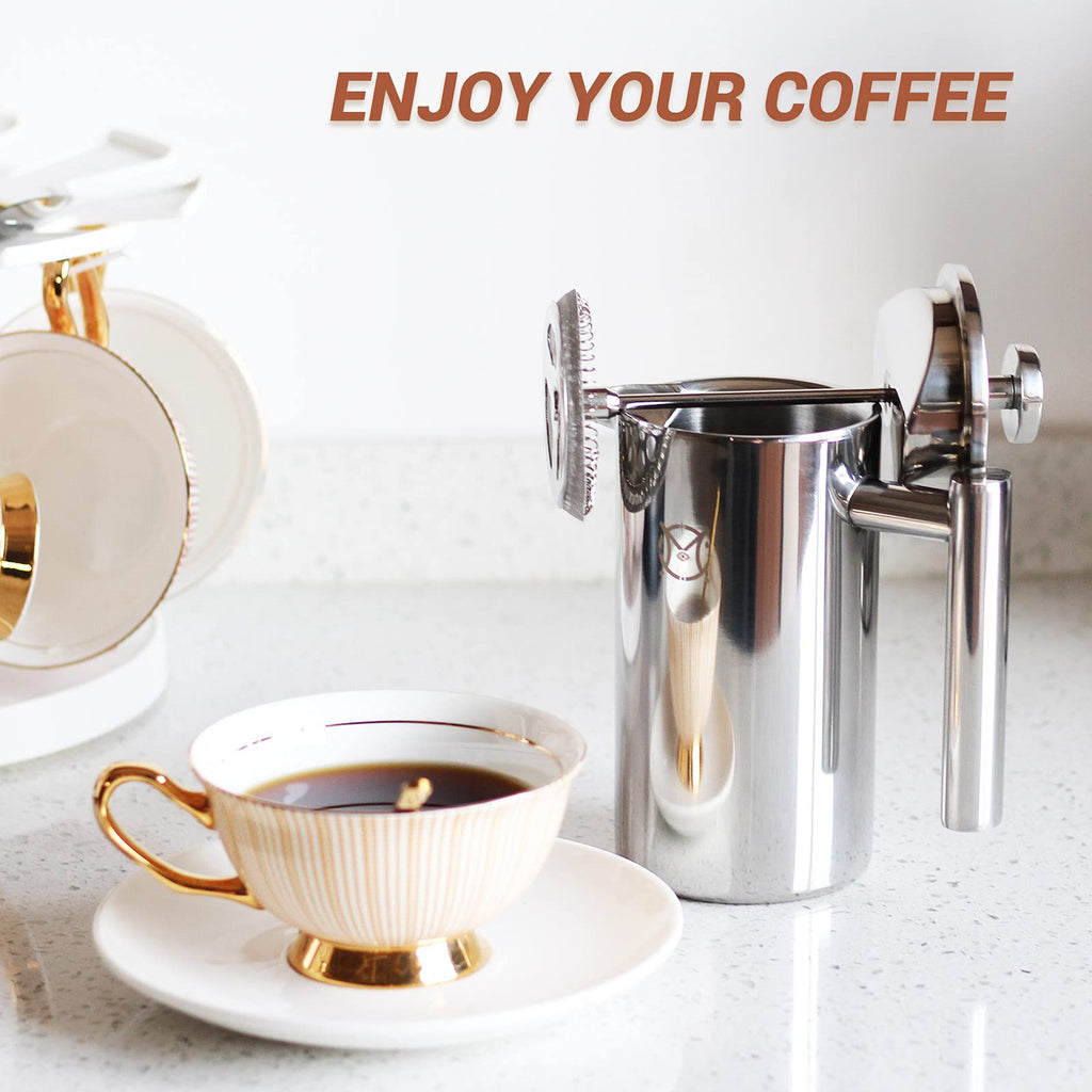 Single Serve Stainless Steel Thermal French Press T6644