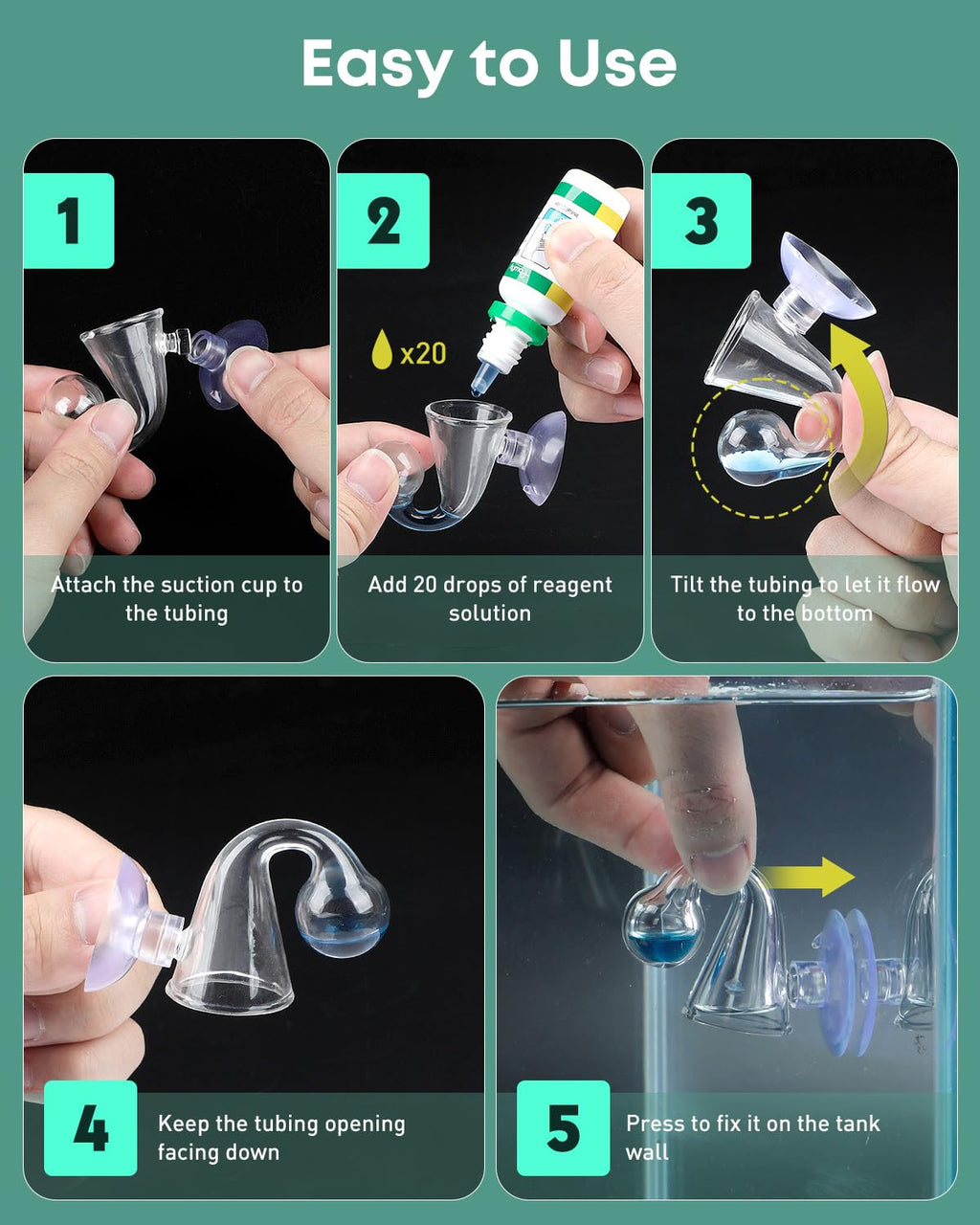 Glass CO2 Drop Checker for Aquarium L79651