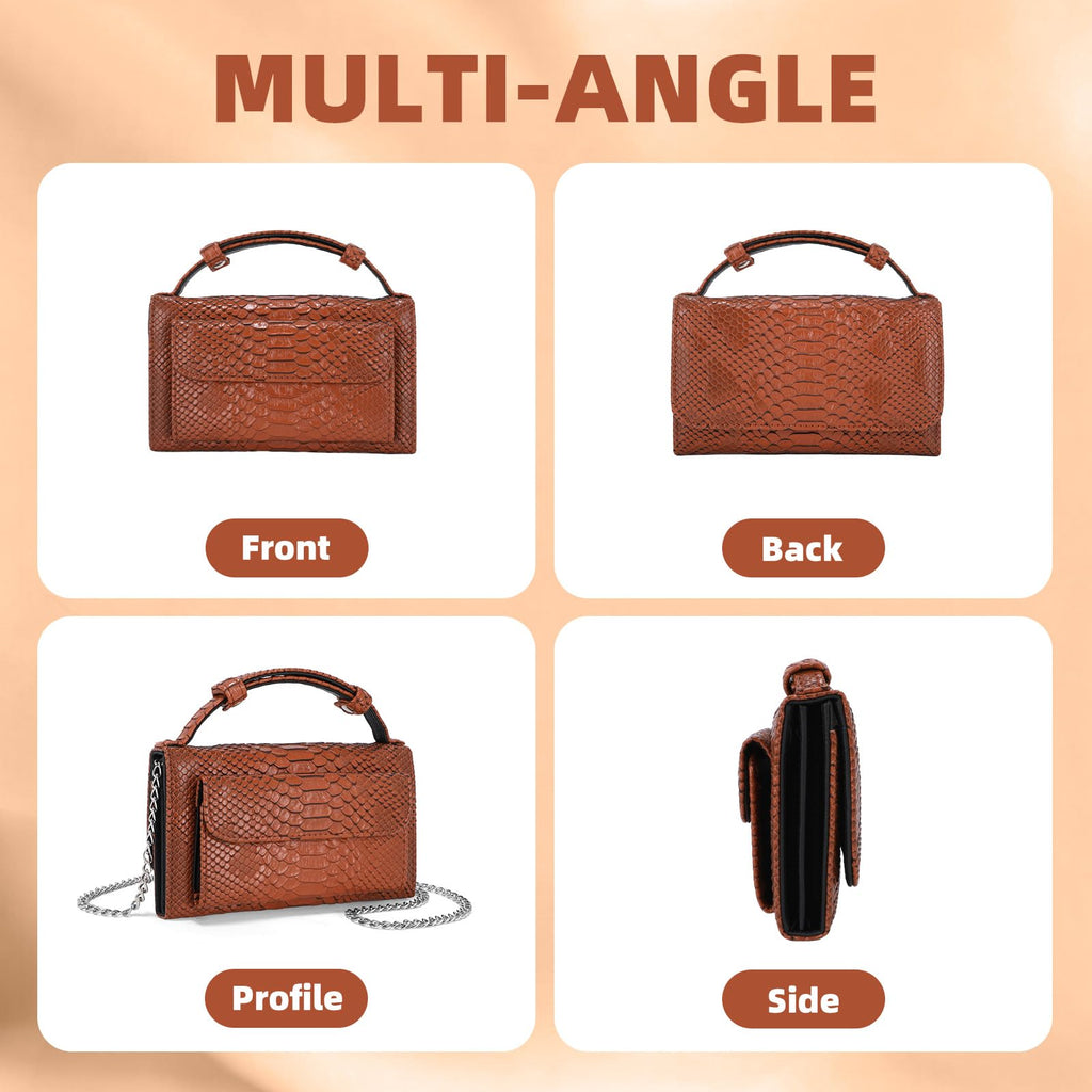 Animal Pattern Embossed Leather Crossbody Wallets Bags J788