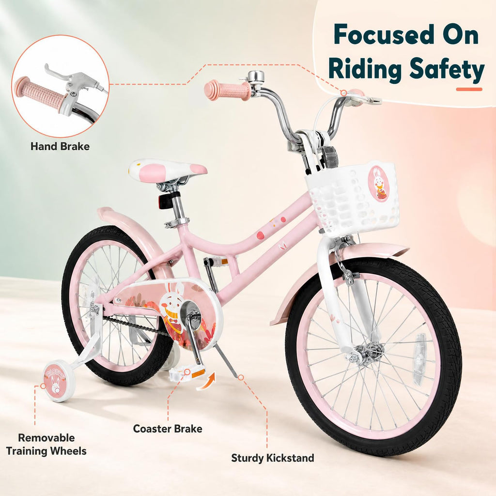 18 Inch Girls Bike with Basket U846230