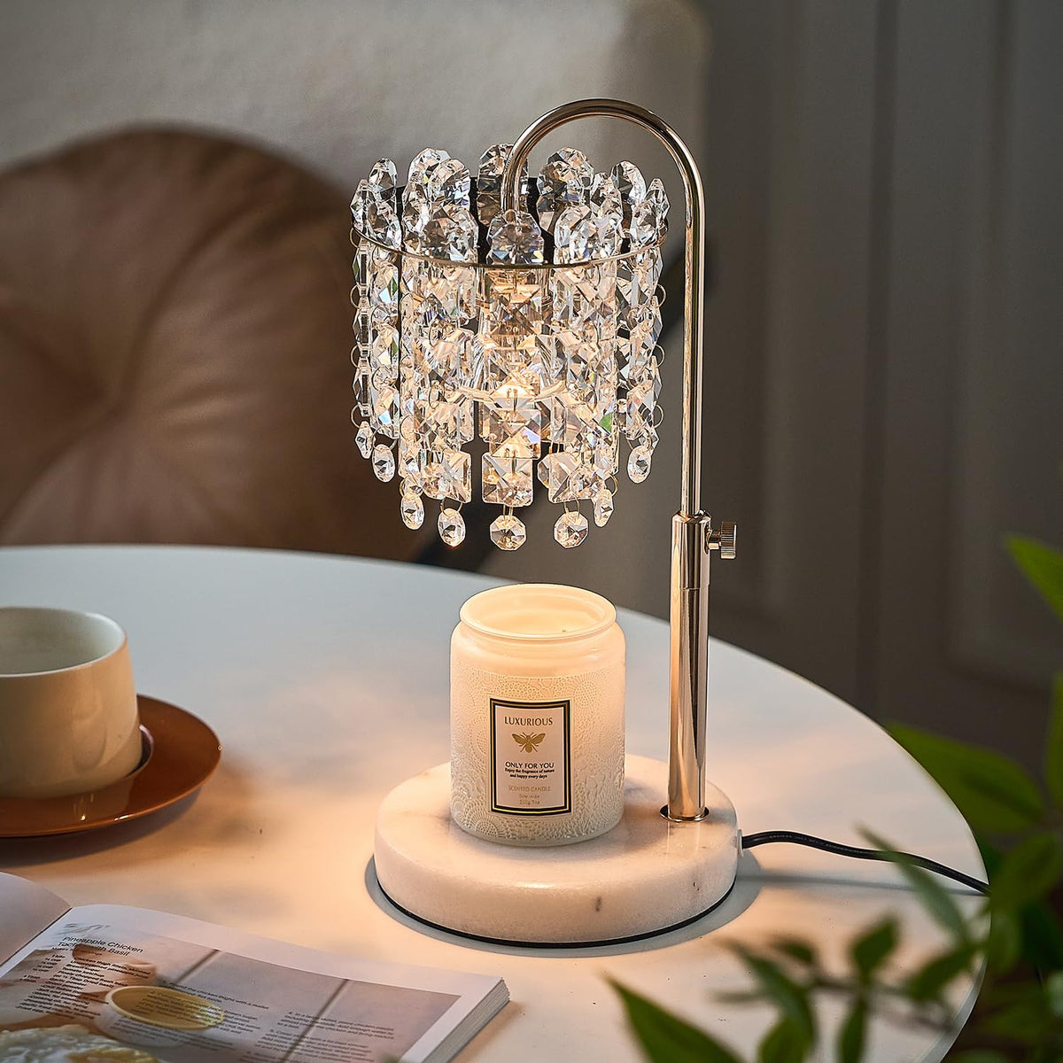 Candle Warmer Lamp with Timer Dimmer Adjustable Height D919