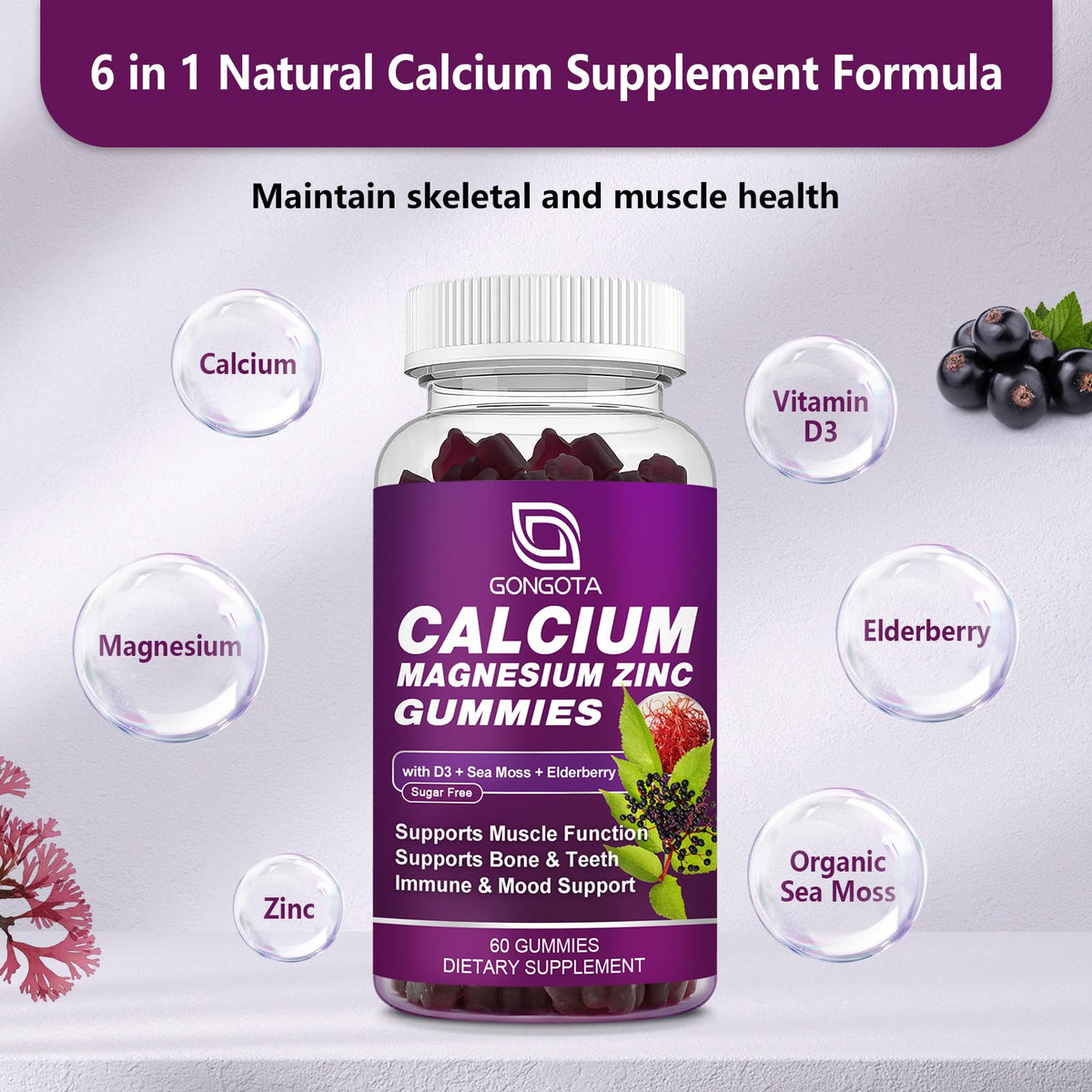 Calcium Magnesium Zinc with Vitamin D3 60 Count R495429