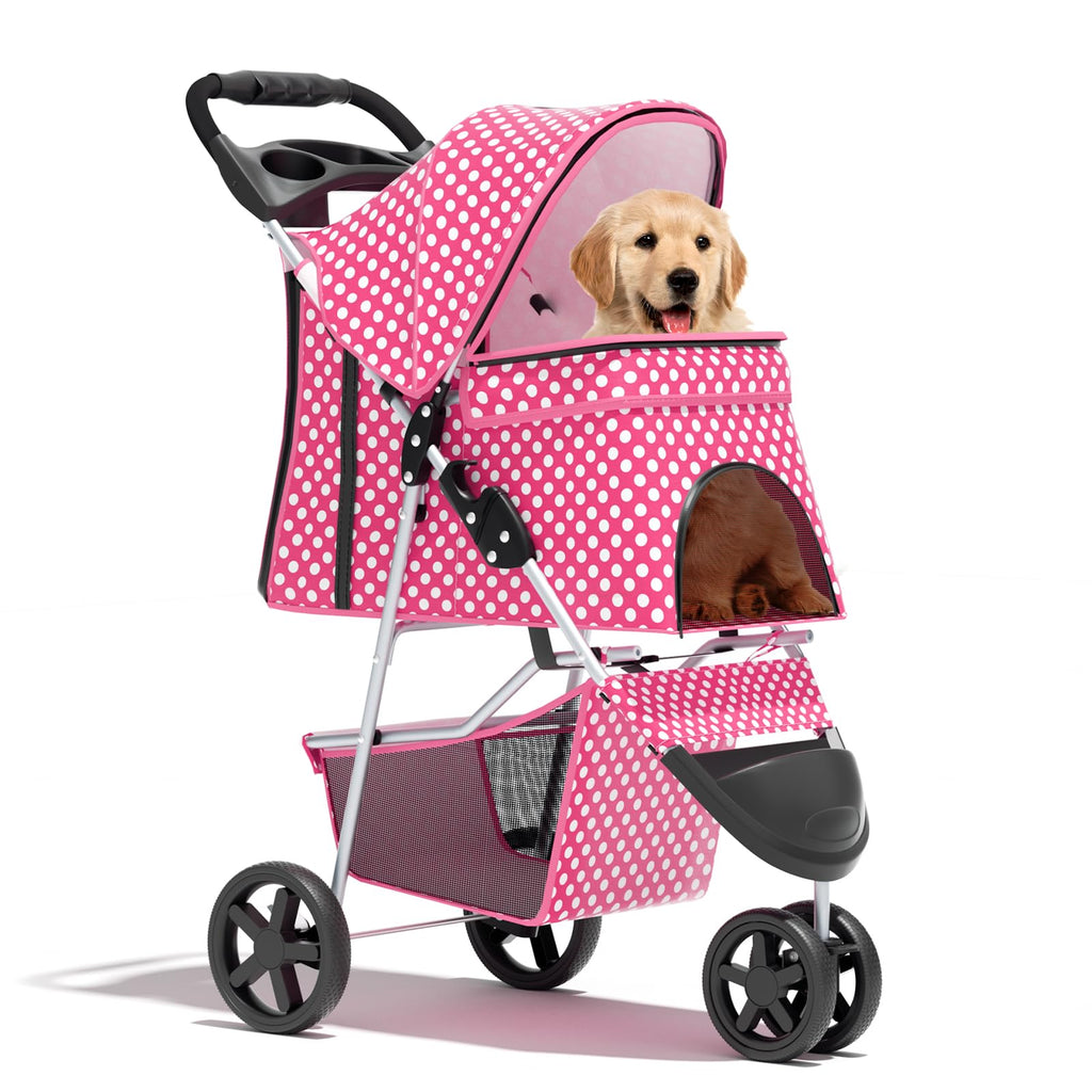 Foldable 3-Wheel Pet Stroller W12903