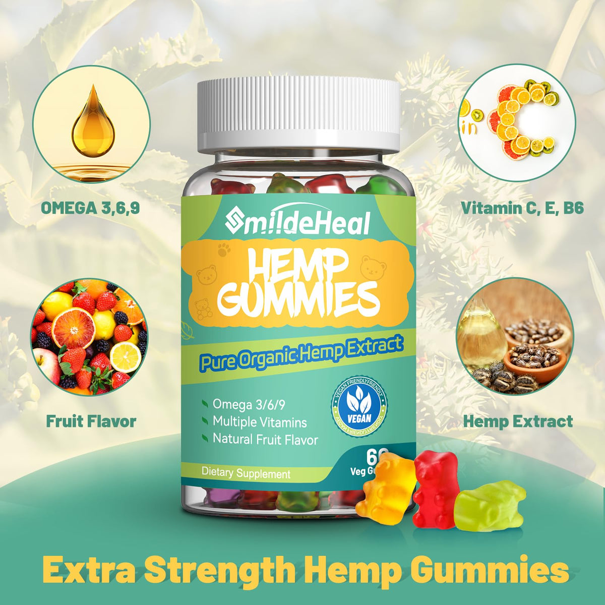 Hemp Gummies 1,500,000 MCG Y9440