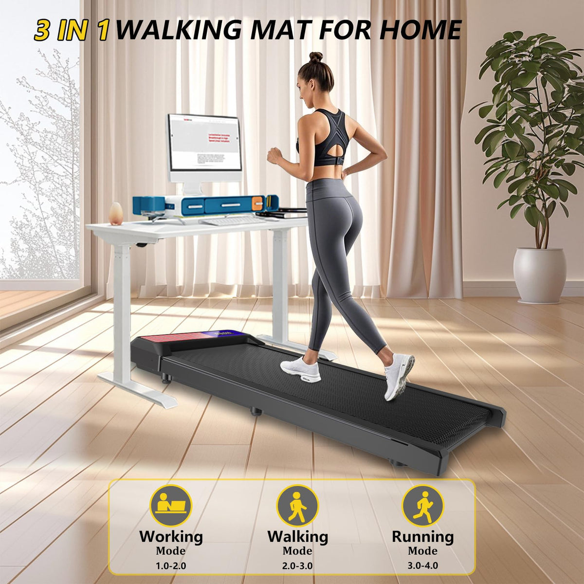 2.5HP Compact Quiet Walking Treadmill E900473