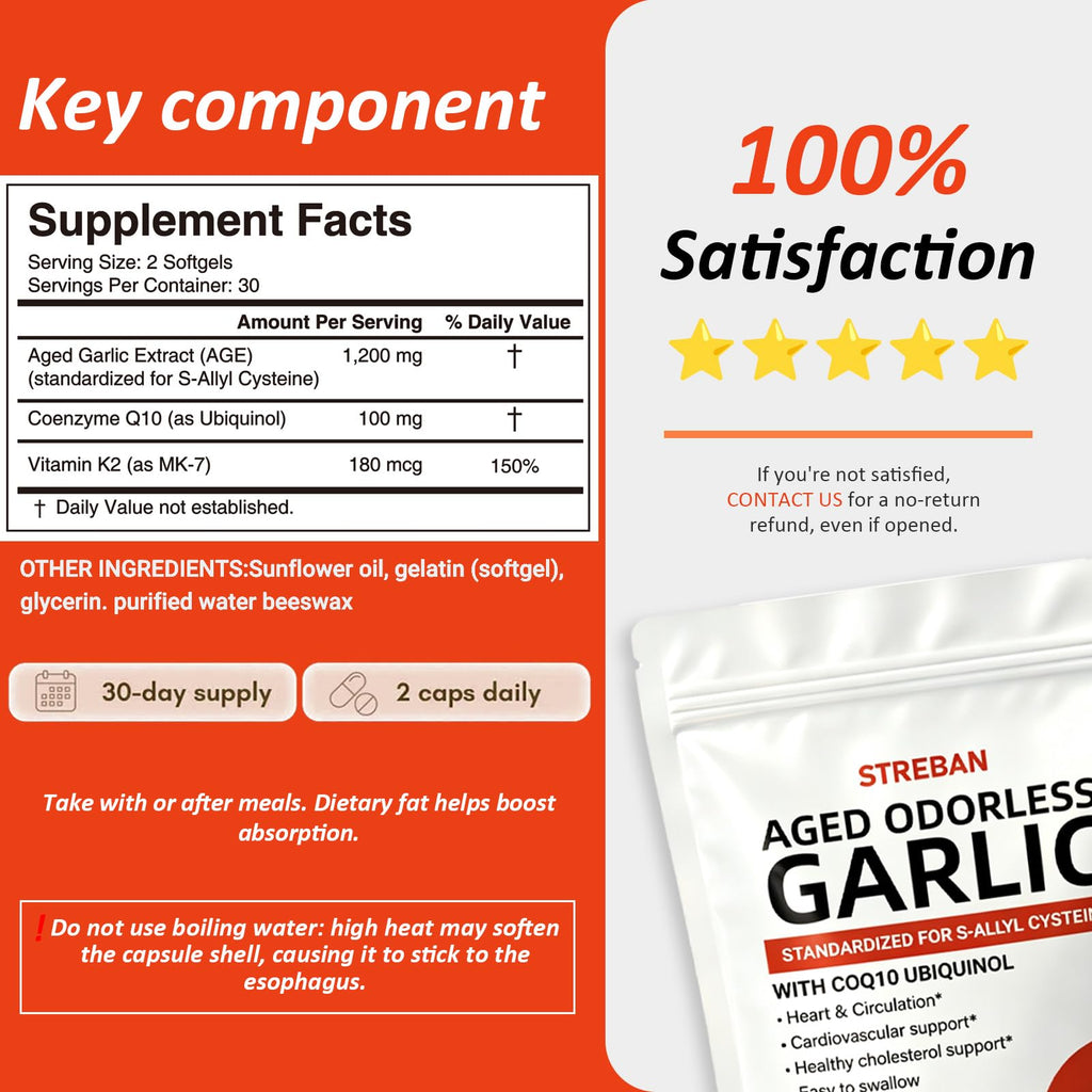 Odorless Garlic Supplement 600mg Softgels G639