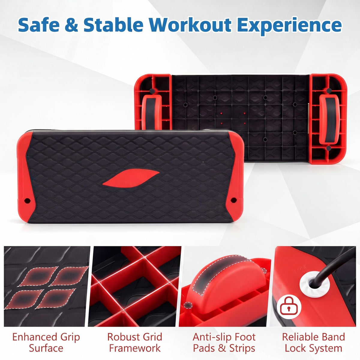 Aerobic Step Platform with Risers & Resistance Bands M383103