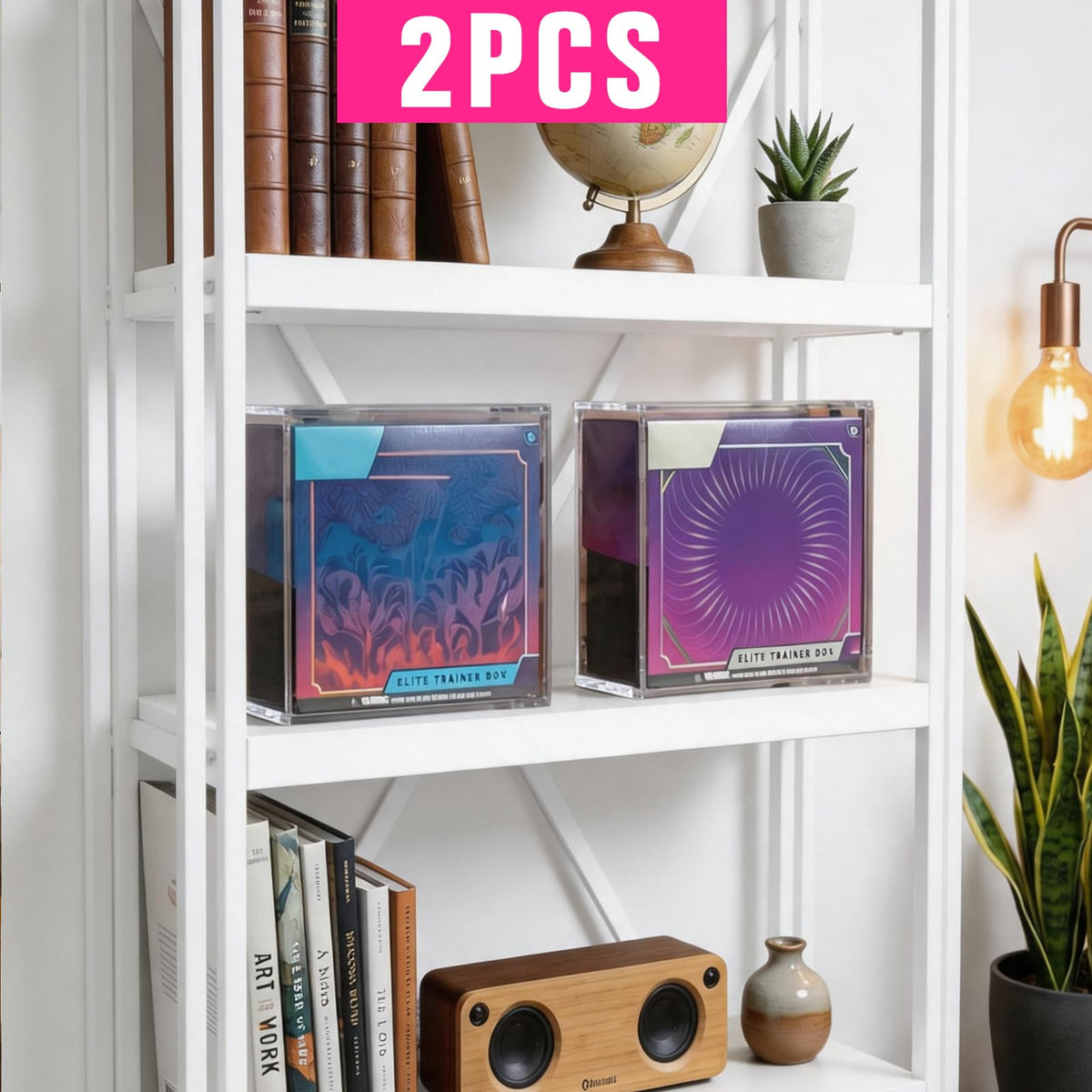 Acrylic Protector Case 8"L x 4"W x 7"H 2pcs W322