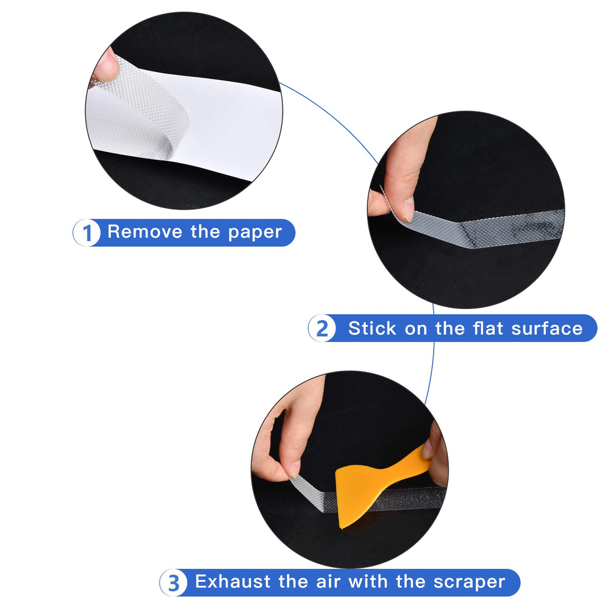 24 PCS Non Slip Adhesive Bathtub Stickers A7751