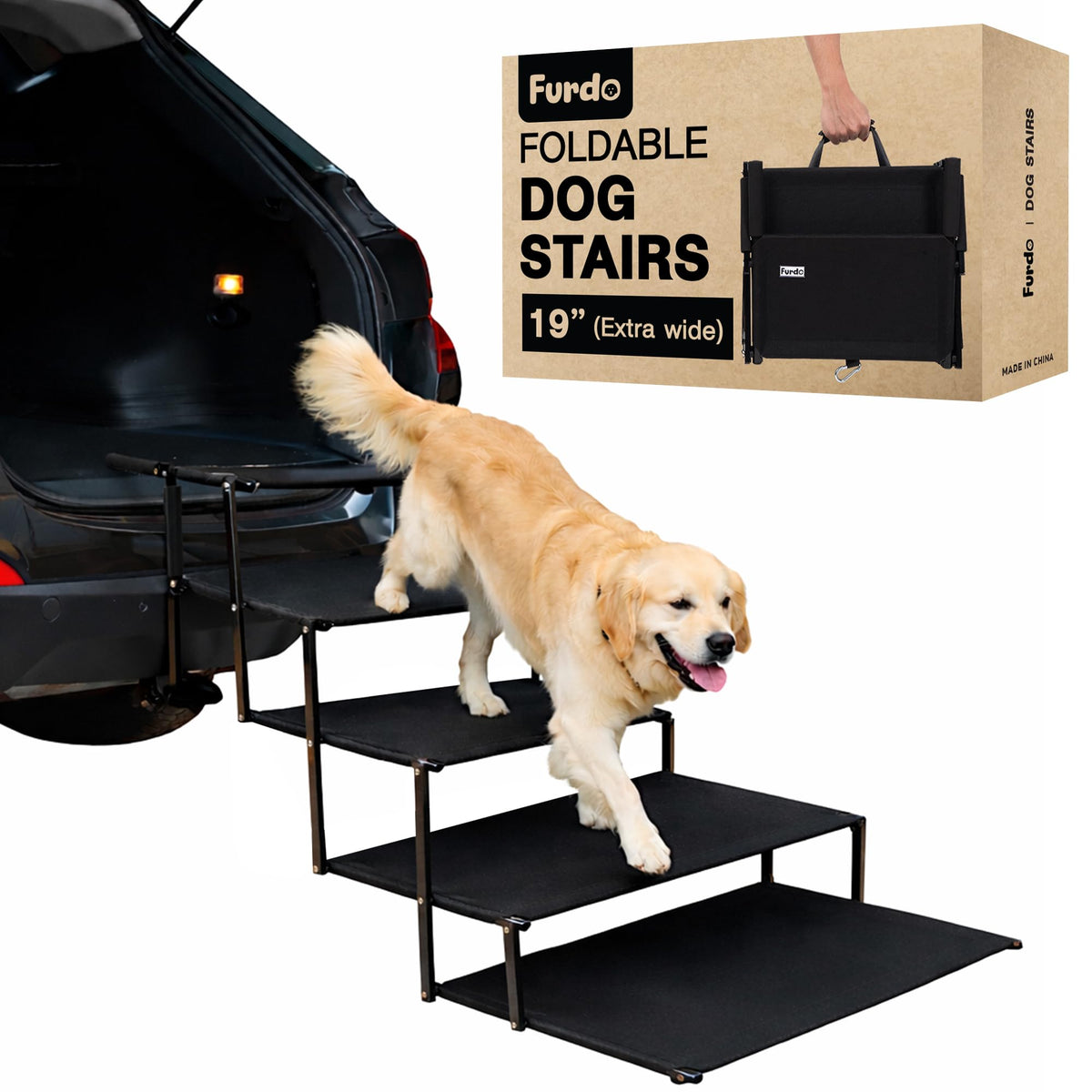 Foldable Non-Slip Dog Stairs Q8873