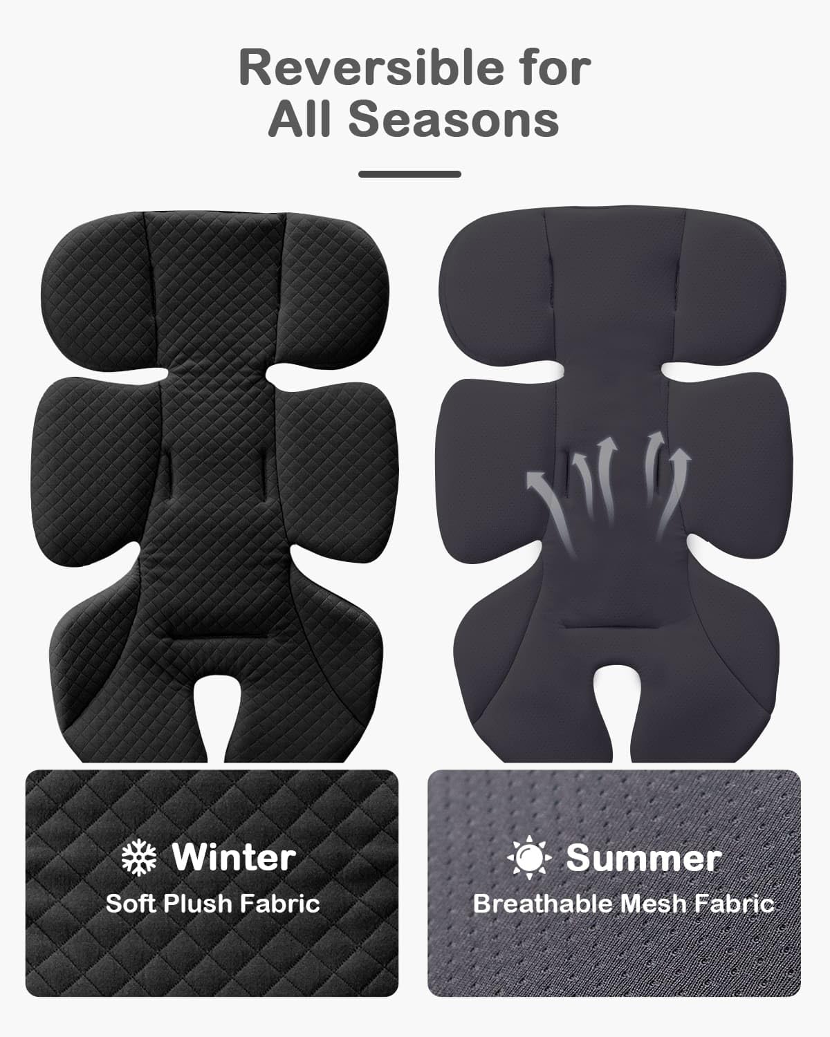Infant Car Seat Insert with Adjustable Head Support, Black C62653