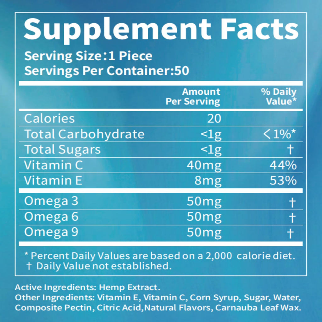 Hemp Gummies 6 Fruity Flavors R771