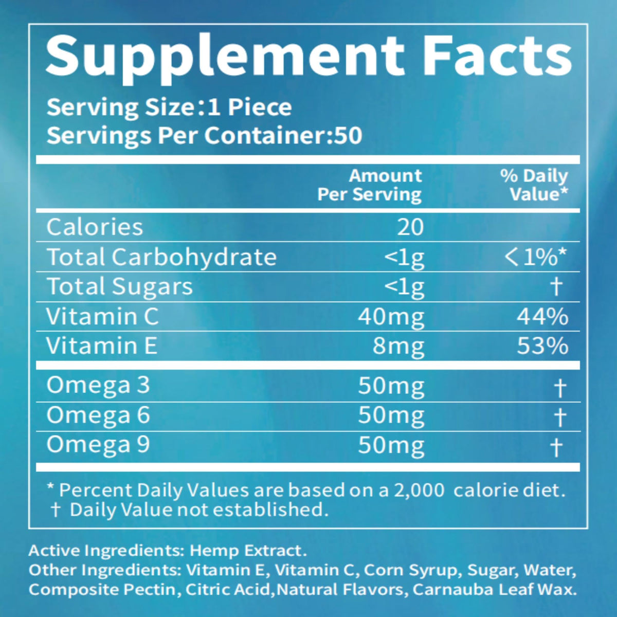 Hemp Gummies 6 Fruity Flavors R771