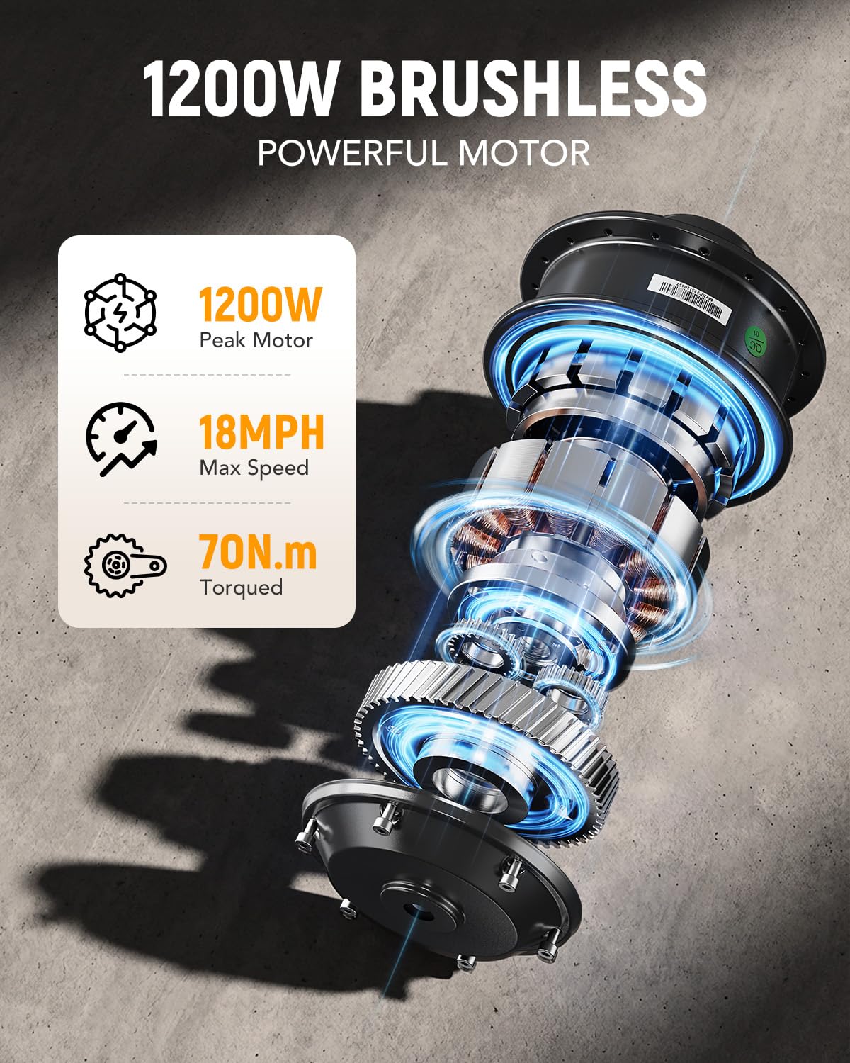 Electric Tricycle for Adults, 18"x3.0" Folding Step-Thru E Trike with 1200W Brushless Motor 48V 499.2Wh Removable Battery D439638