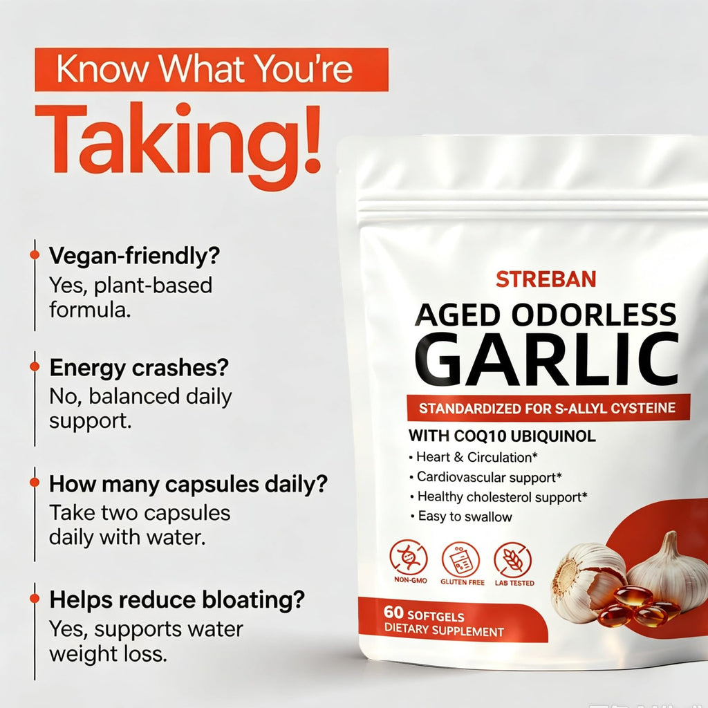 Odorless Garlic Supplement 600mg Softgels G639
