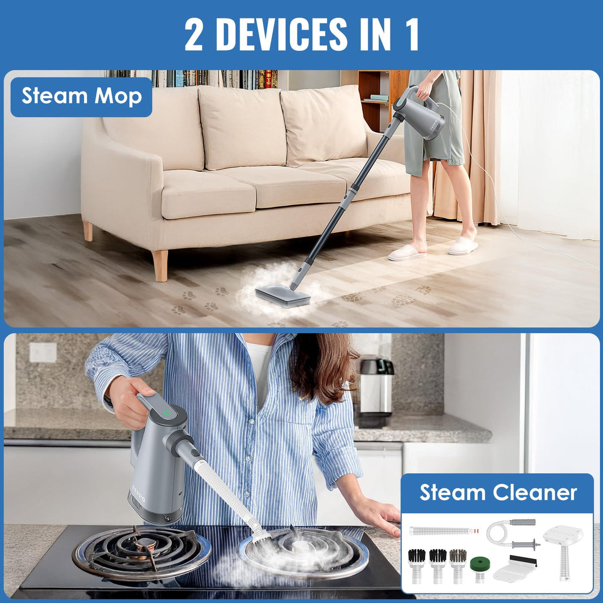 Steam Mop & Handheld Steam Cleaner F543