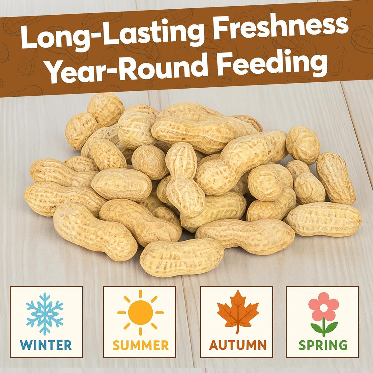 Raw Peanuts for Squirrels and Birds, 5 Pounds Total R195373