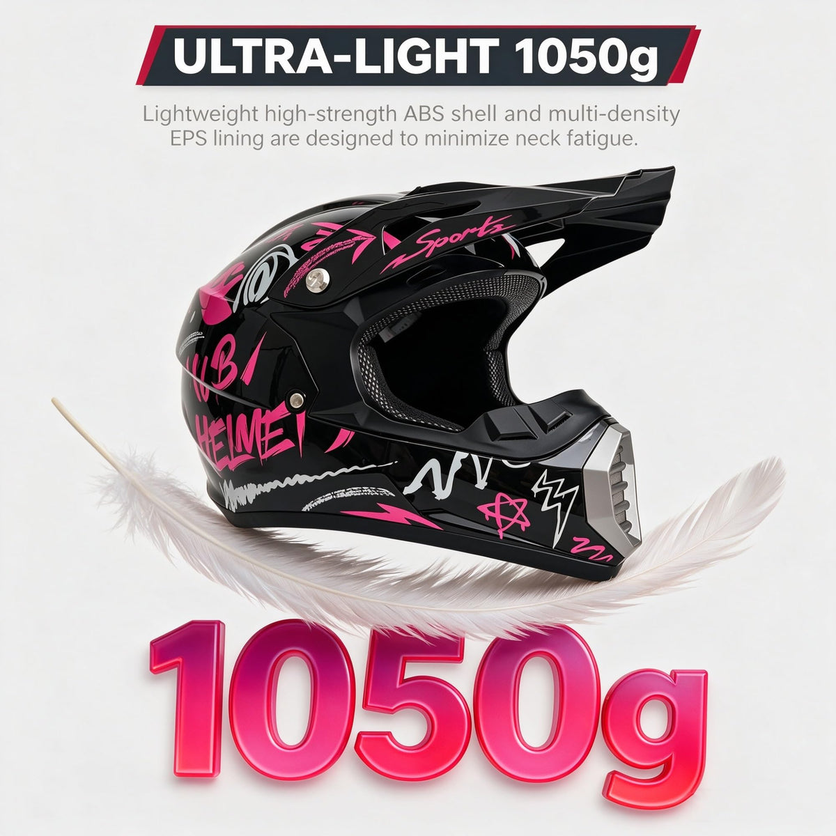 Youth Dirt Bike Helmet DOT Full Face Motocross 4-Piece Set G74066