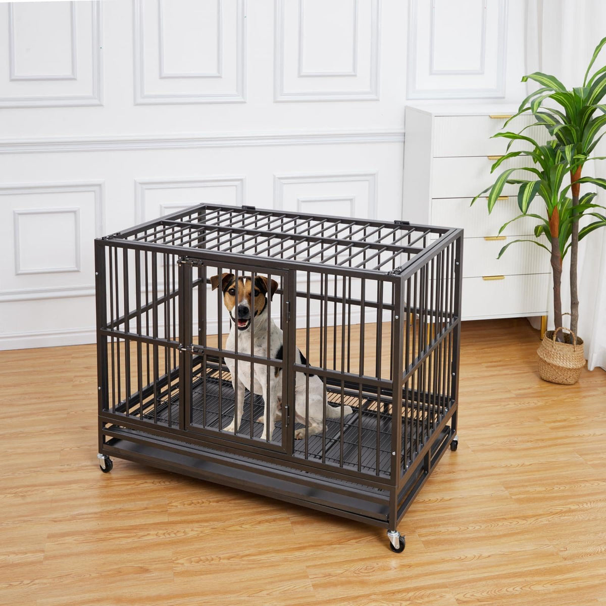 48 in Heavy Duty Dog Crate with Wheel U972147