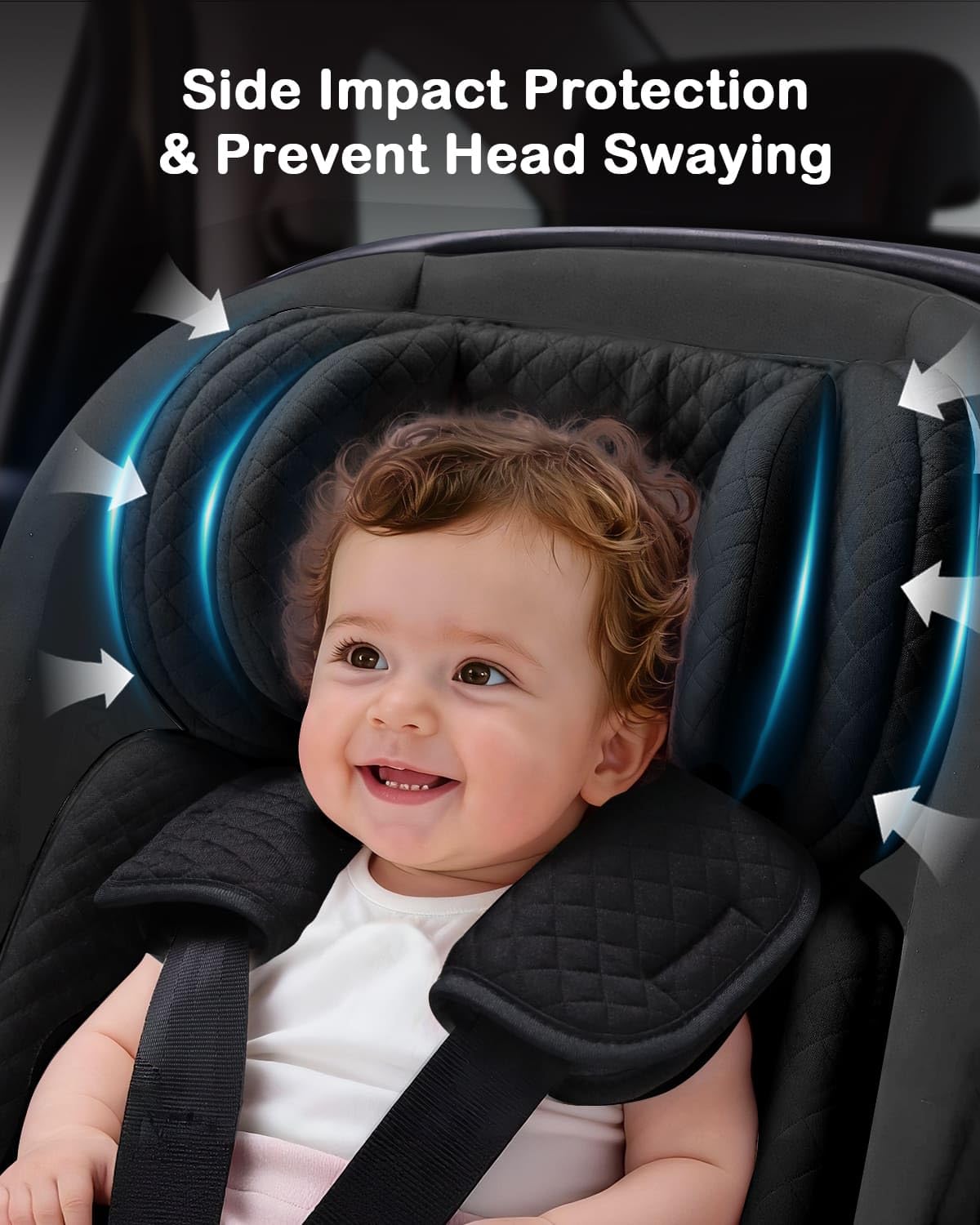 Infant Car Seat Insert with Adjustable Head Support, Black C62653