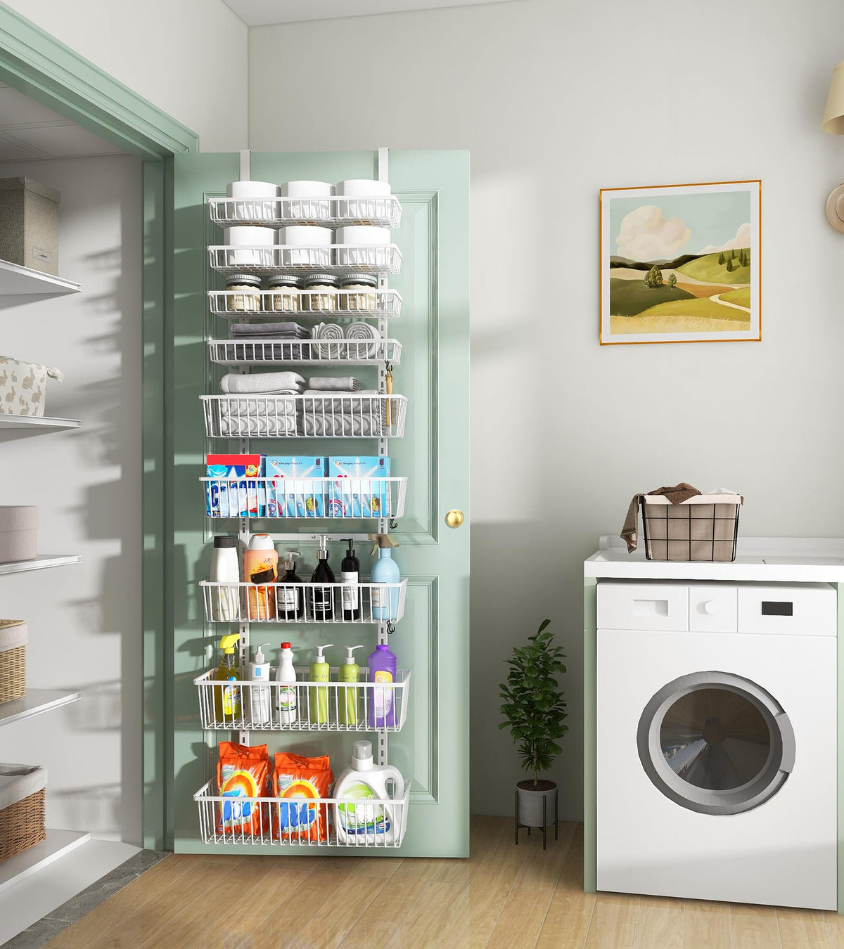 White 9-Tier Over The Door Pantry Organizer T919263