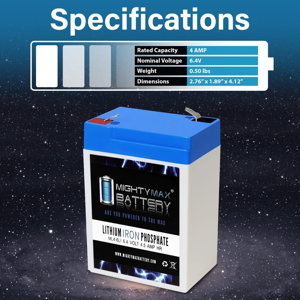 6V 4.5AH Lithium Replacement Battery S817